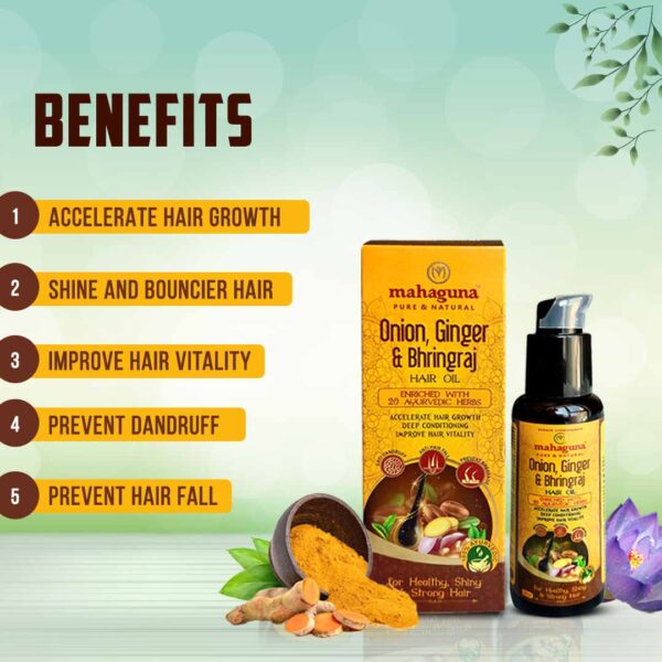 Buy Ginger, Bhringraj & Onion Hair Oil for Hair Growth at Best Price