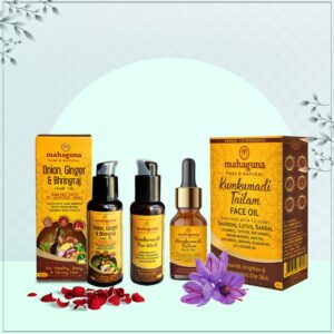 Kumkumadi oil, Face wash & Ginger oil